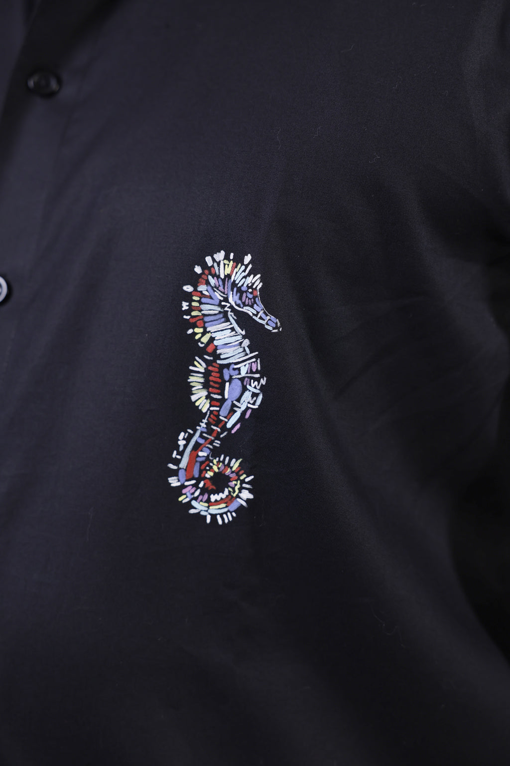 Long Sleeves hand painted Sea Horse shirt