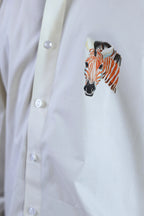 Full sleeves hand-painted Zebra shirt
