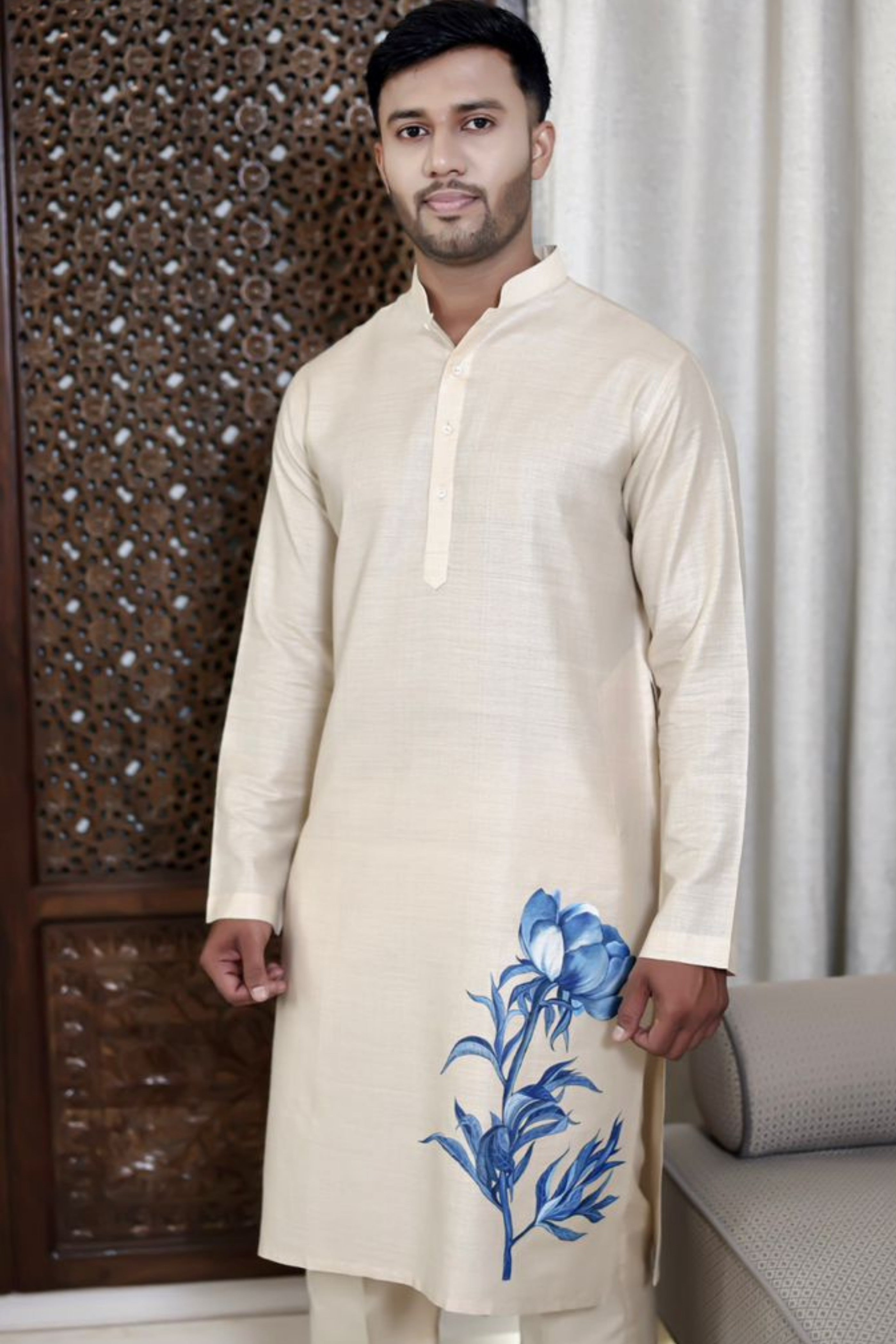 Midnight  Bloom Kurta Set
