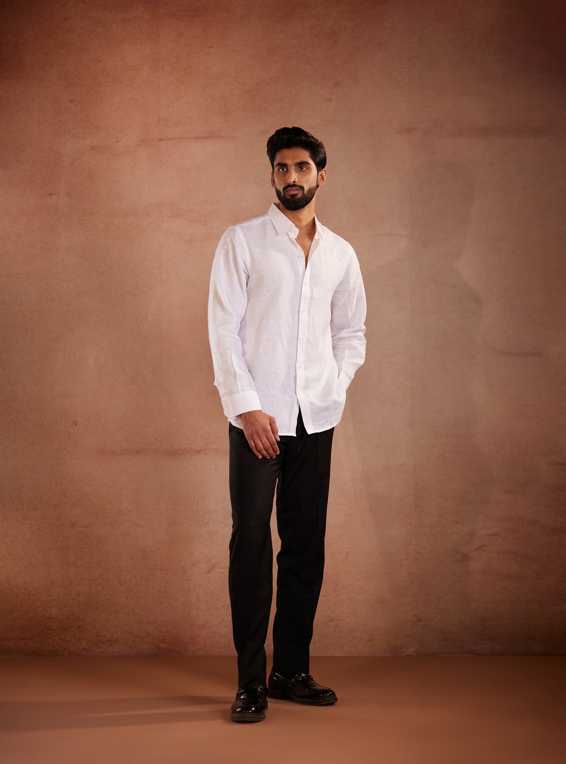 Heron Sketch Linen Shirt