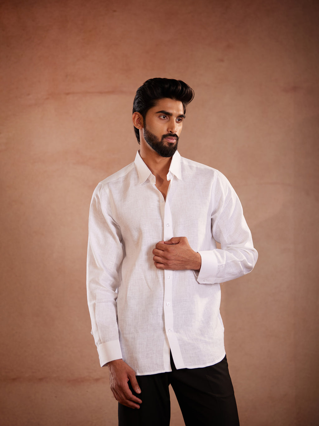 Heron Sketch Linen Shirt