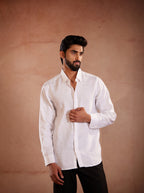 Heron Sketch Linen Shirt