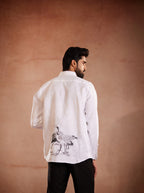 Heron Sketch Linen Shirt