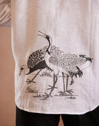 Heron Sketch Linen Shirt