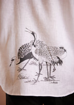 Heron Sketch Linen Shirt