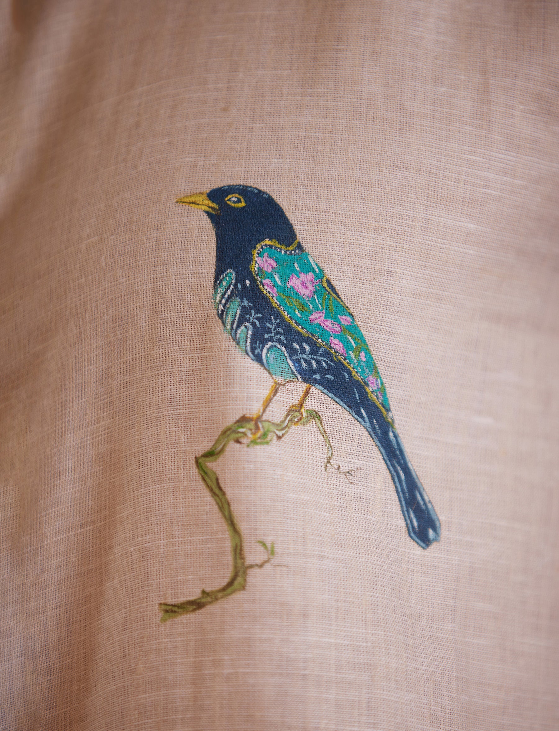 Azure Songbird Linen Shirt