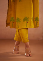 Long Sleeves hand-painted kurta