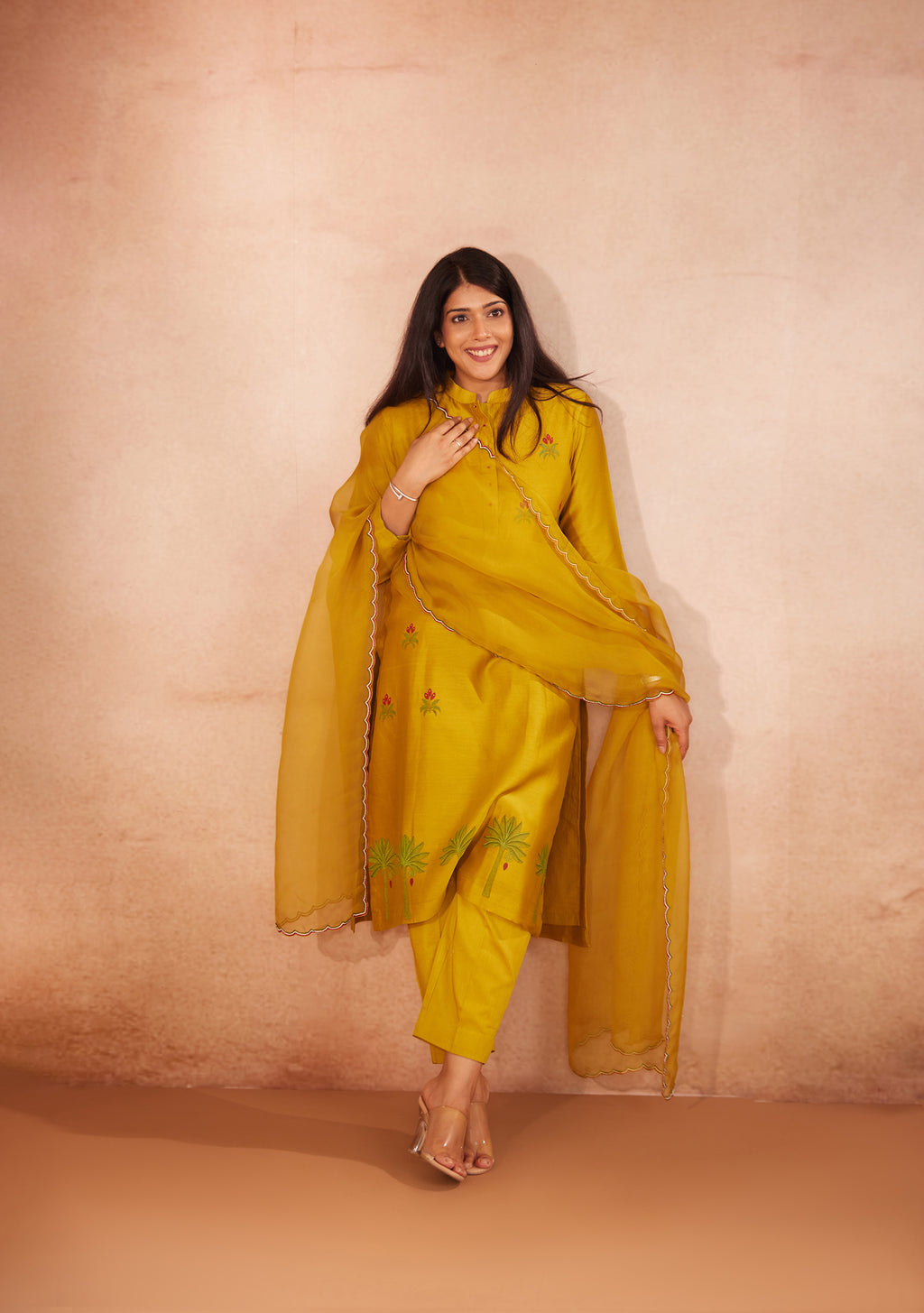 Long Sleeves hand-painted kurta