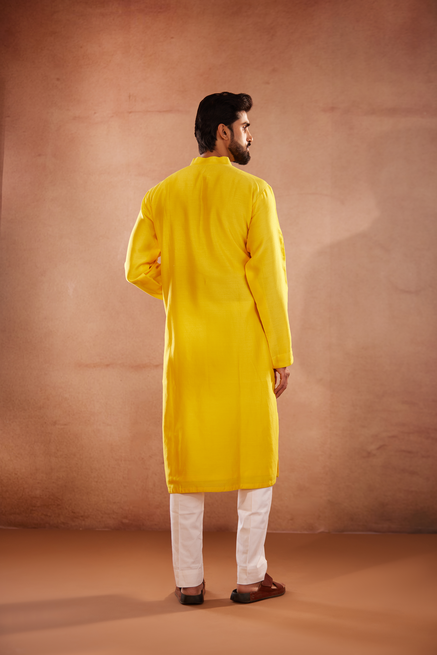 Crane Blossom Haldi Kurta set