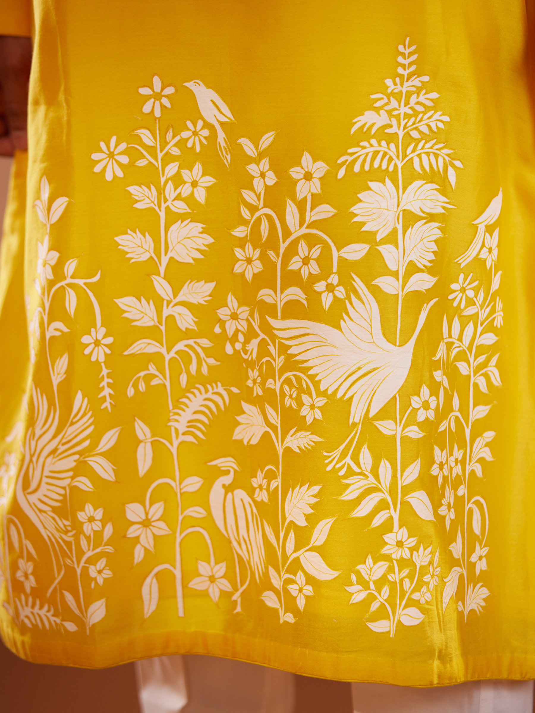 Crane Blossom Haldi Kurta set