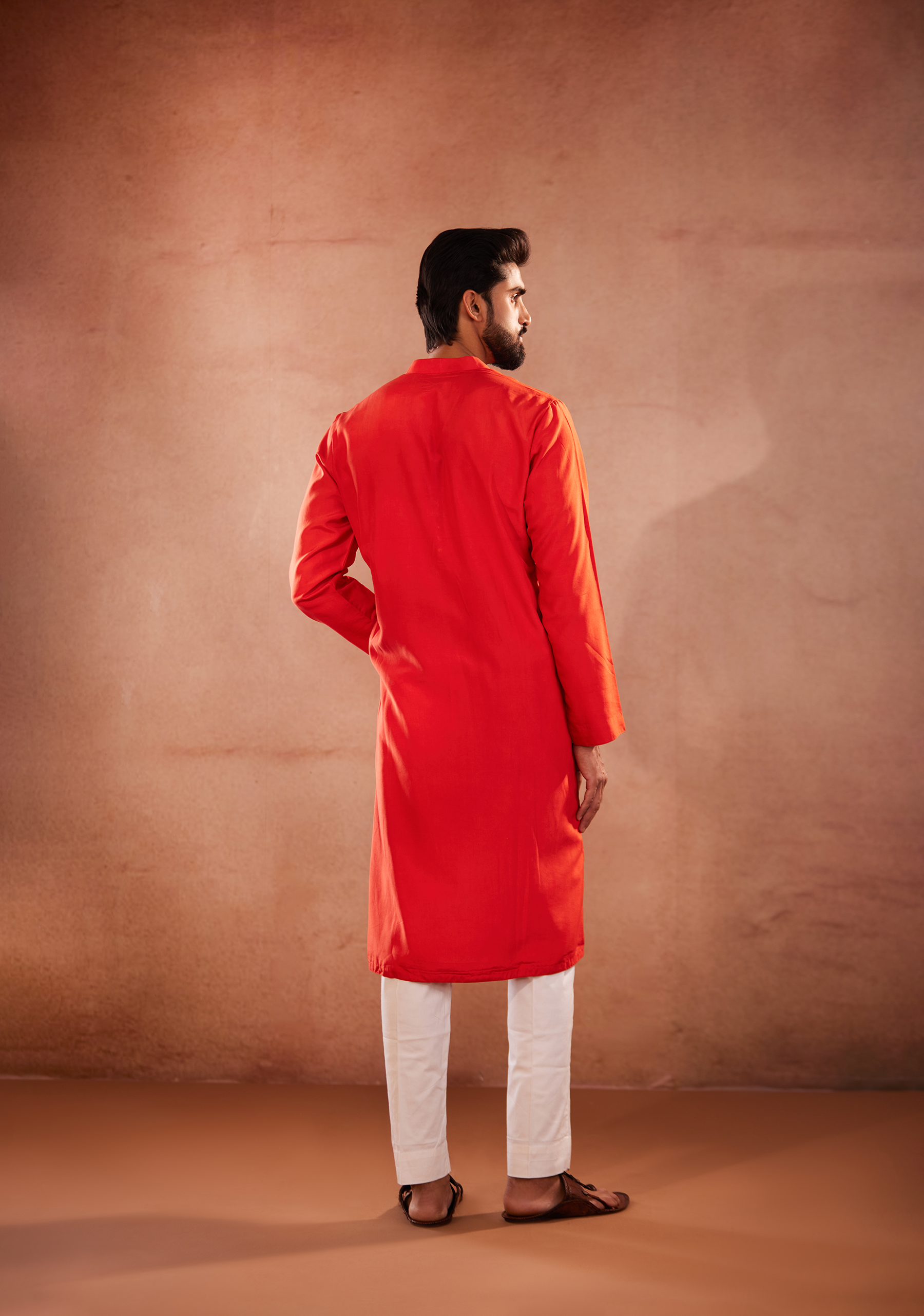 Rustic Bloom Hand-Painted Kurta Set