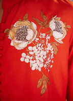 Rustic Bloom Hand-Painted Kurta Set
