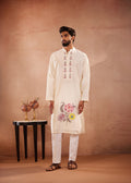 Floral Heritage Hand-Painted Kurta Set