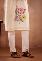 Floral Heritage Hand-Painted Kurta Set