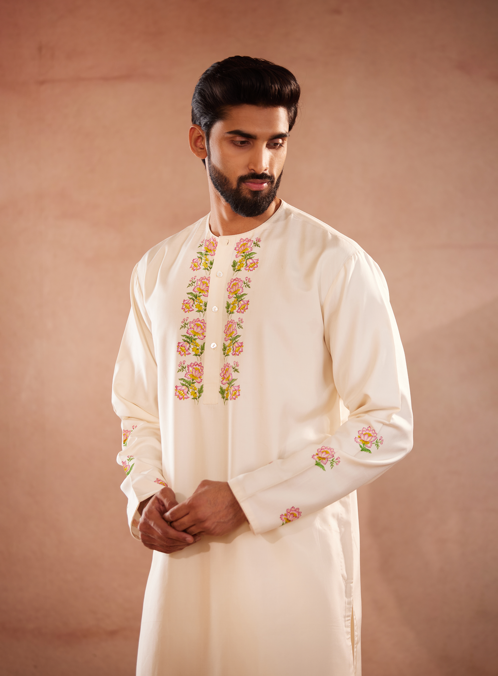 Floral Manuscript Kurta Set