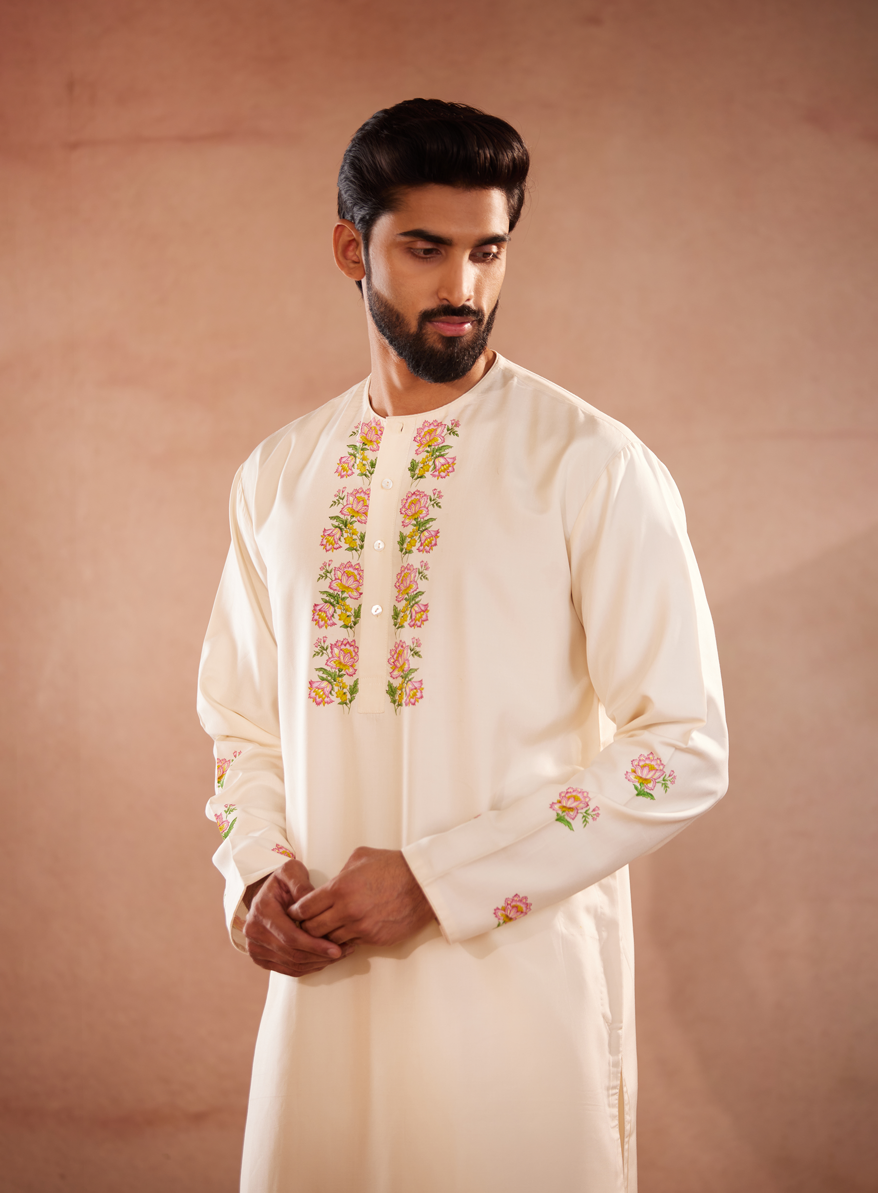 Floral Manuscript Kurta Set
