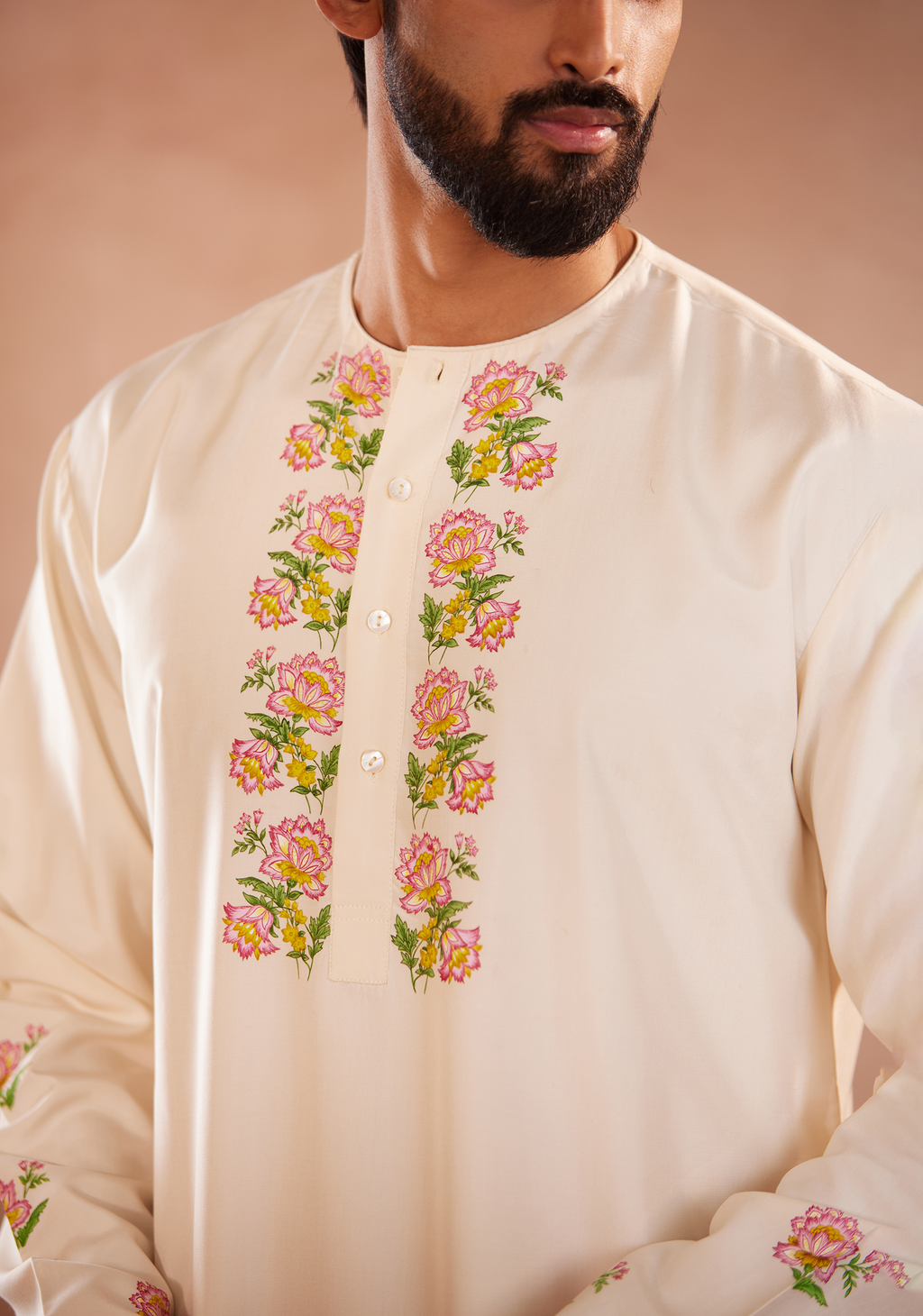 Floral Manuscript Kurta Set