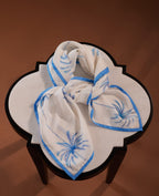 Floral Hand-Painted Blue Towel