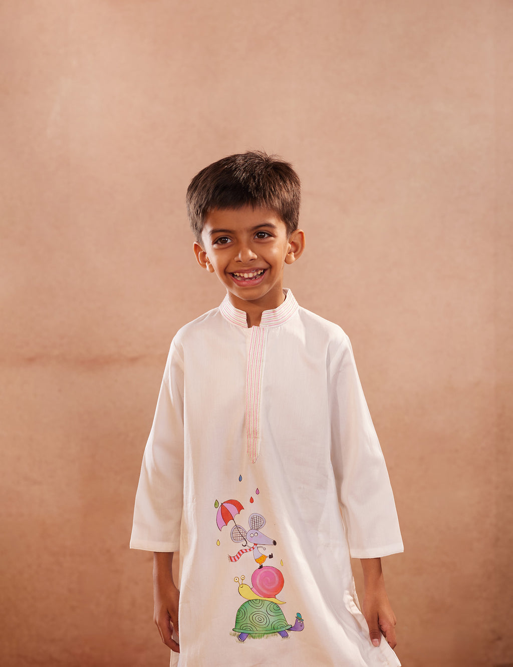 Animal Rain Dance l Cotton hand painted kurta set