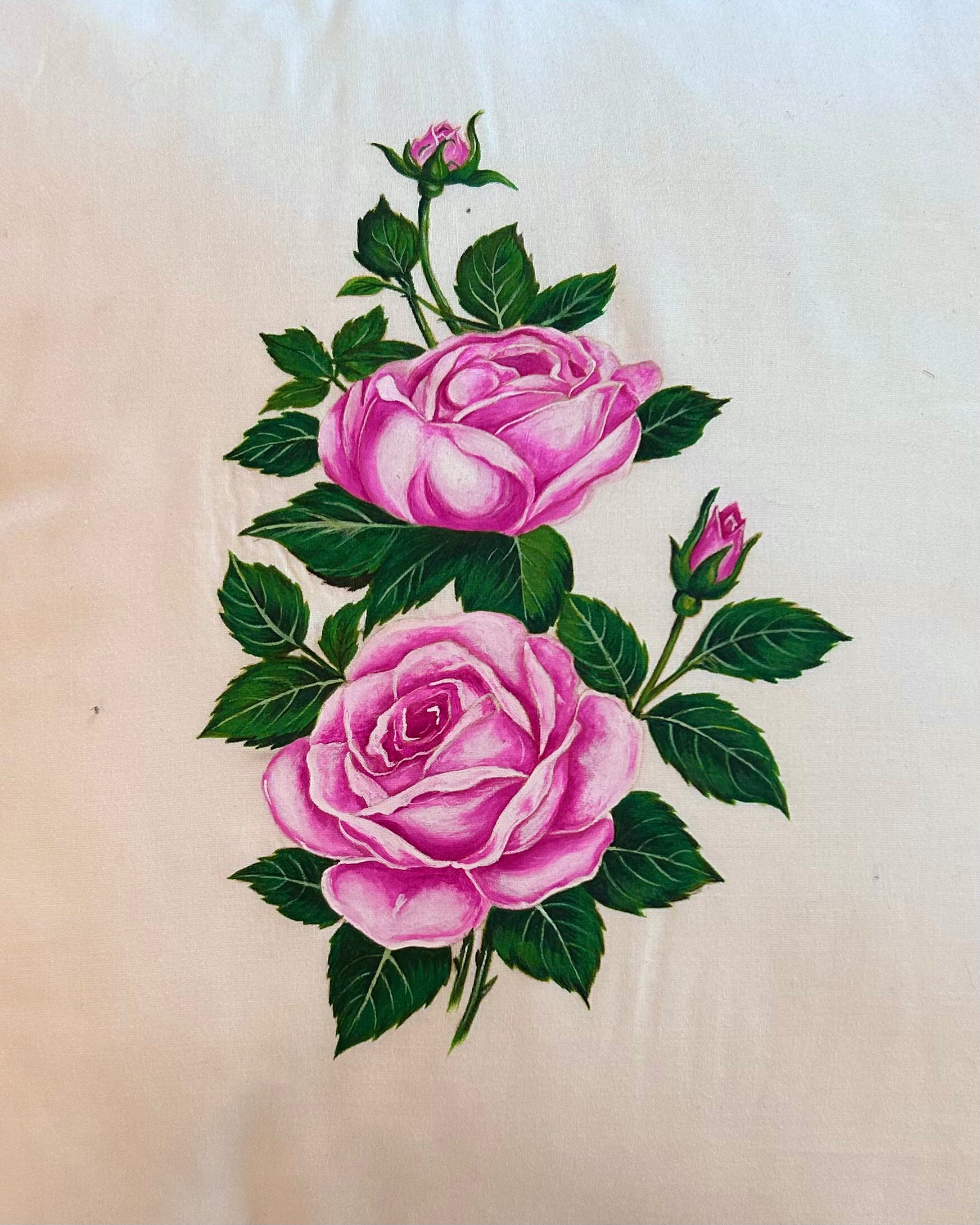Blush Rose Cushion Athena Silk Cover