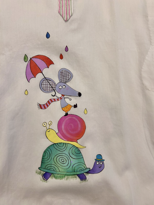 Animal Rain Dance l Cotton hand painted kurta set