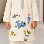 Under the sea l pure cotton satin kurta set