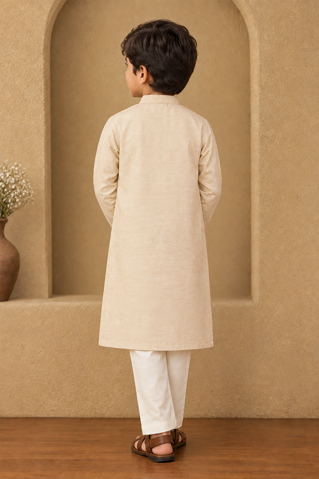 Royal Horses l  Pure cotton silk hand painted kurta set