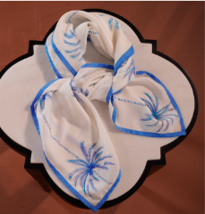 Azure Palm Whisper Scarf